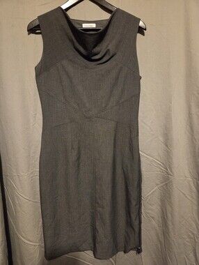 Calvin Klein Charcoal Gray Sleeveless Sheath Dress